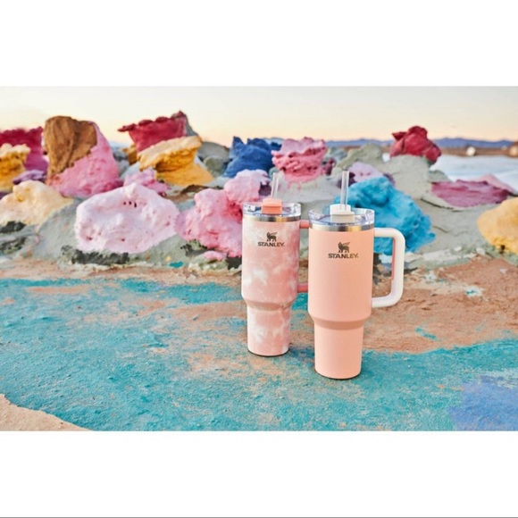 NWT Stanley 40oz Quencher Peach Pink Tie Dye New H2.0 Tumbler Cup - Picture 10 of 16